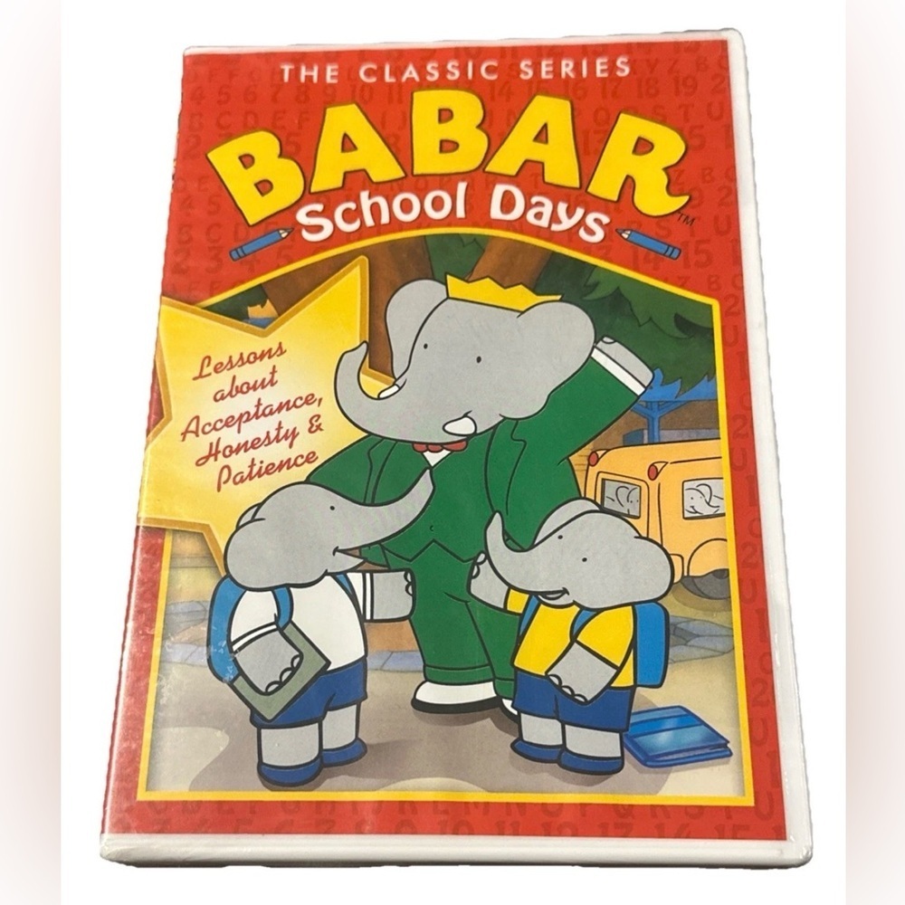 Babar School Days DVD 2011 HBO KIDS Lessons Of Acceptance, Honesty, & Acceptance